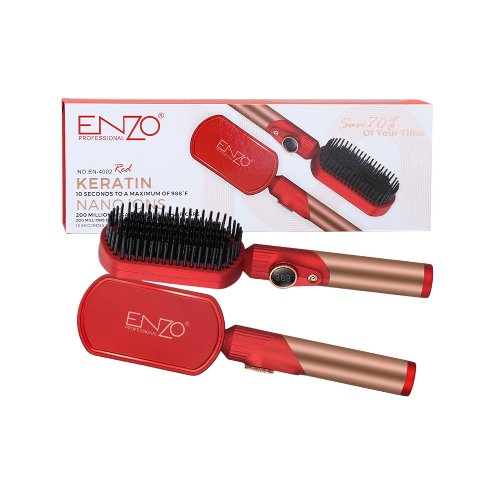 Escova Alisadora Enzo Precisionware EN-4002 Red Bivolt
