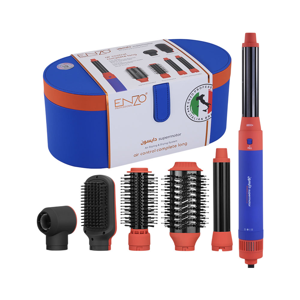 Secador para Cabelo Enzo Airwrap Complete Long EN-4133 6-IN-1 Royal Blue 220V