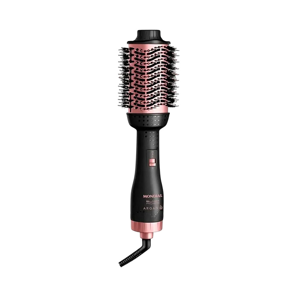 Secador de Escova Mondial Argan ES-14-BI Black/rose Bivolt