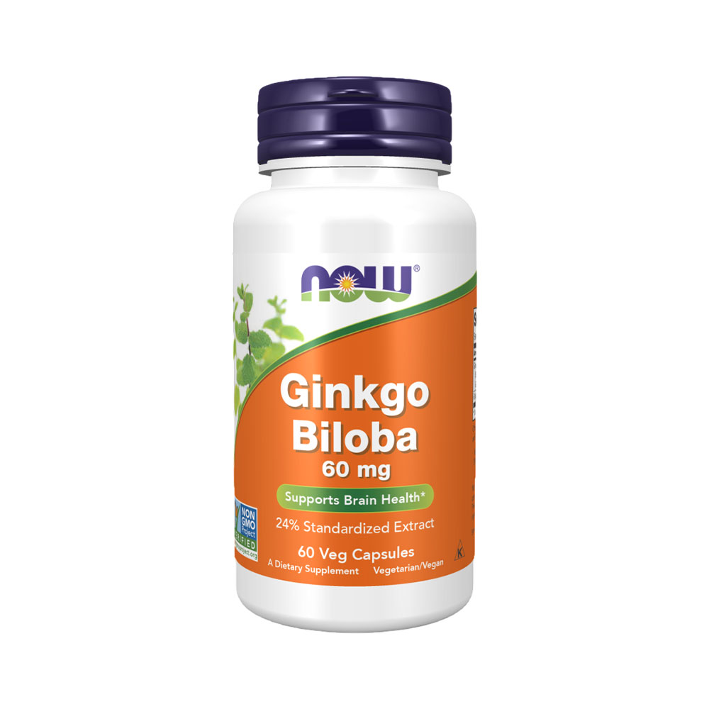 Vitamina Now Ginkgo Biloba 60MG 60 Cápsulas
