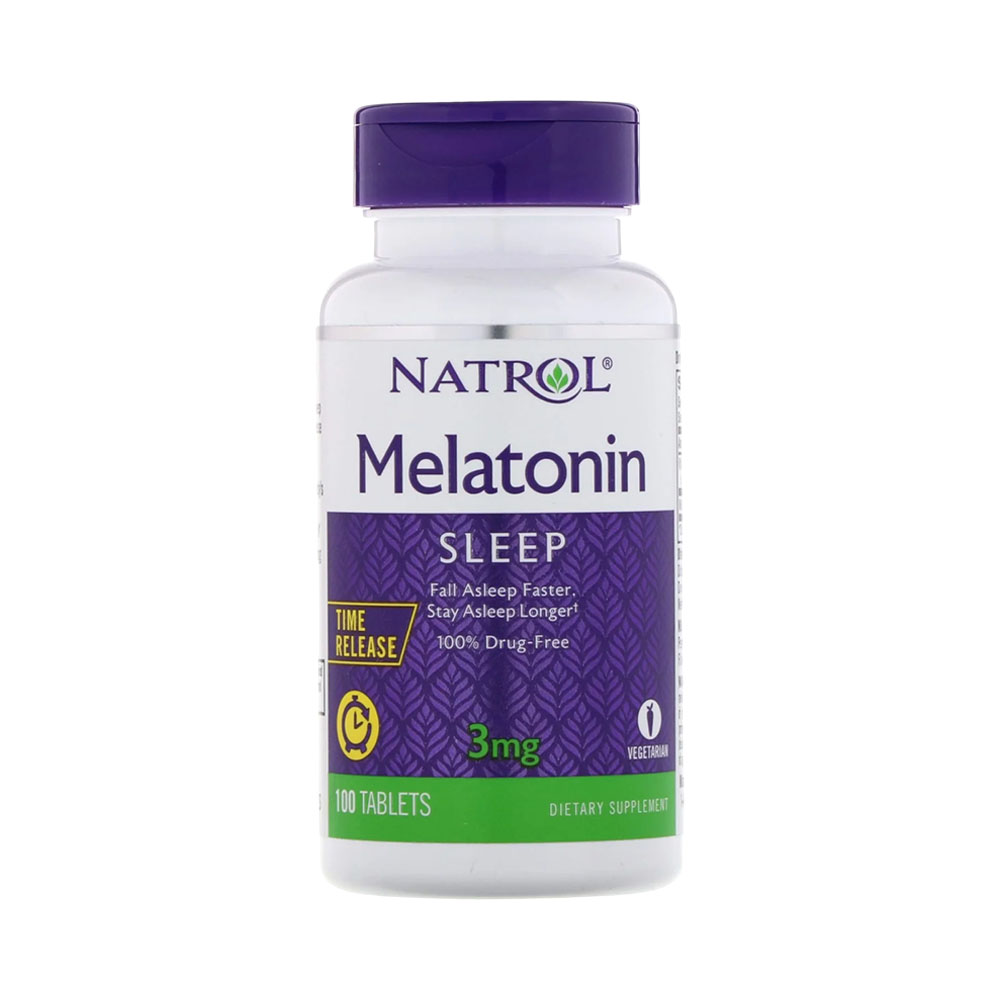 Suplemento Natro Melatonin 3MG Time Release 100 Comprimidos