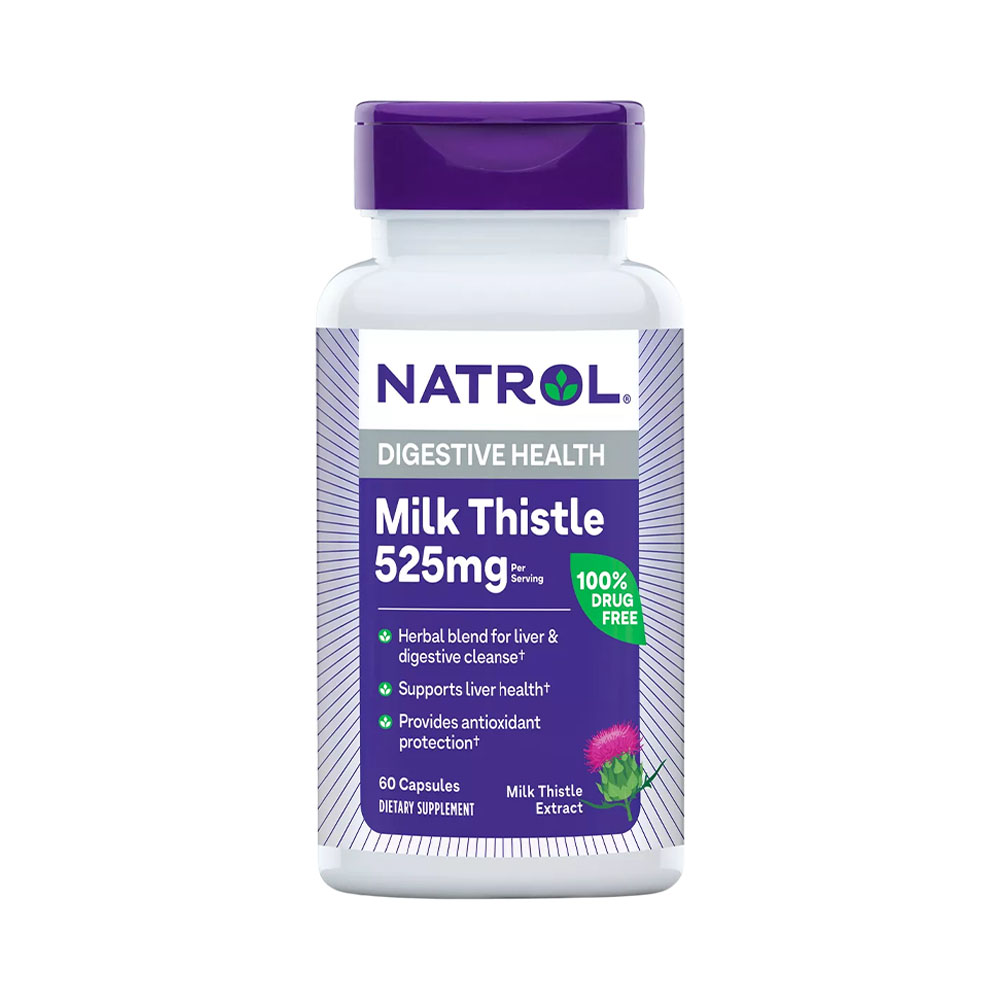 Suplemento Natrol Milk Thistle 525MG 60 Capsulas
