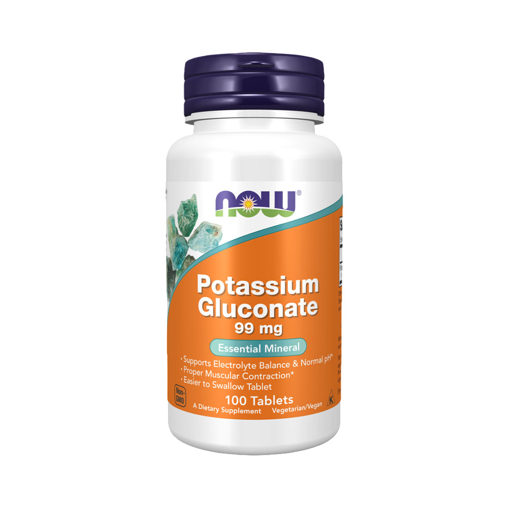 Vitamina Now Potassium Gluconate 99MG 100 Comprimidos