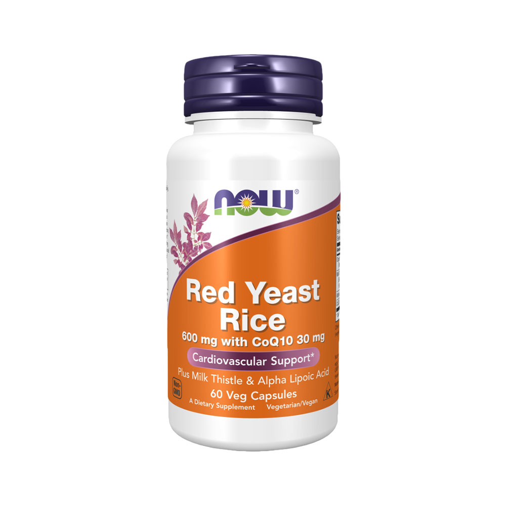 Vitamina Now Red Yeast Rice 600MG With COQ10 30MG 60 Cápsulas