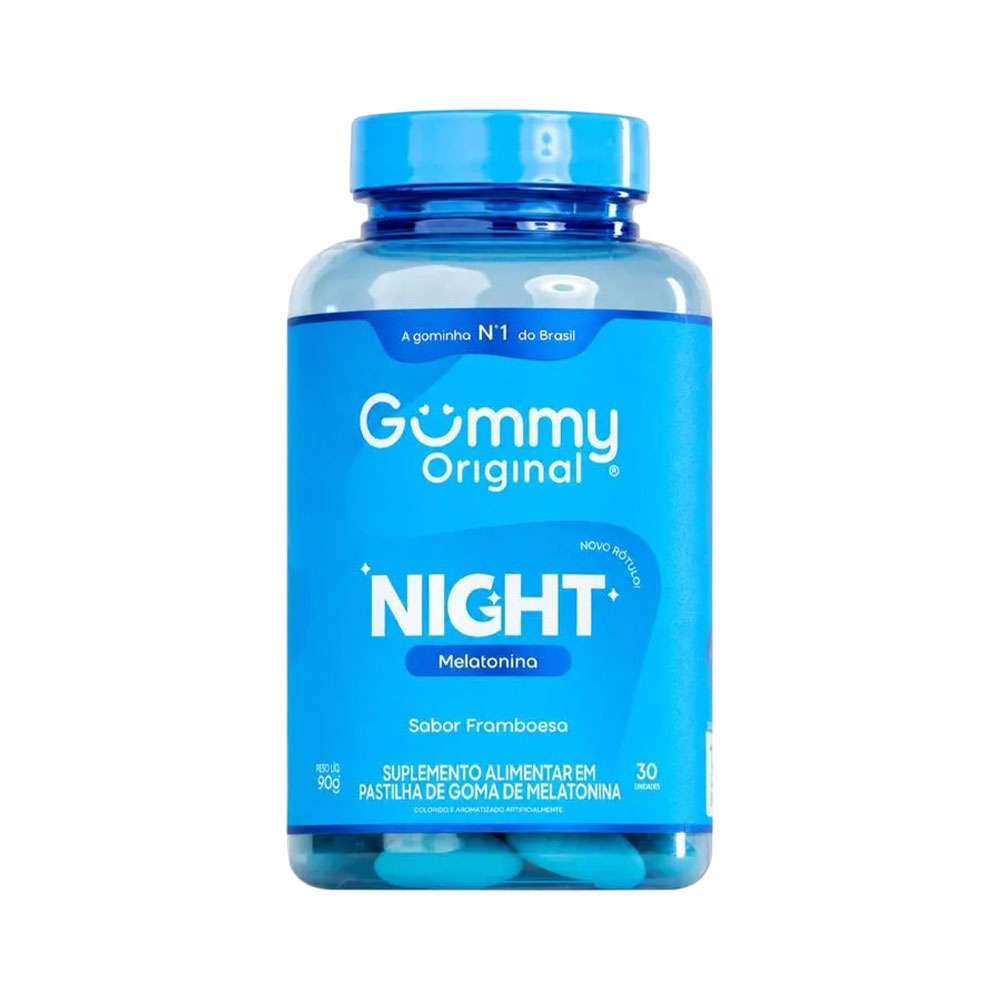 Vitamina Gummy Melatonina Night 3MG Framboesa 30 Gummies