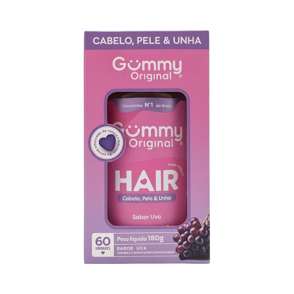 Vitamina Gummy Hair, Skin And Nails Uva 60 Gummies