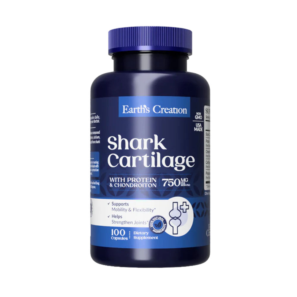 Shark Cartilage Earth's Creation 750mg 100 Capsulas