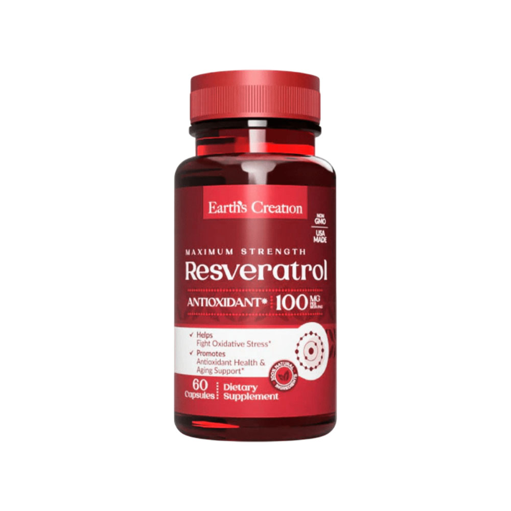 Resveratrol Earth's Creation 100mg 60 Capsulas