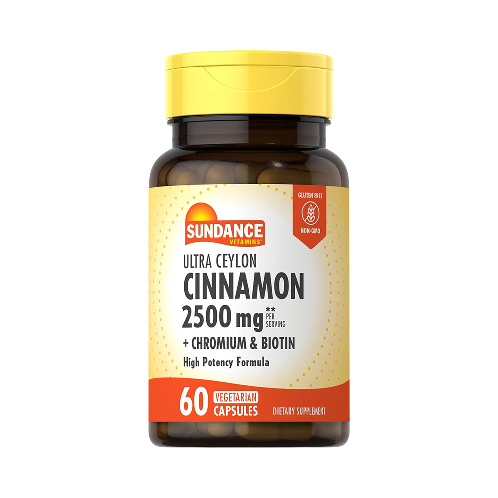 Vitamina Sundance Cinnamon + Chromium And Biotin 60 Cápsulas