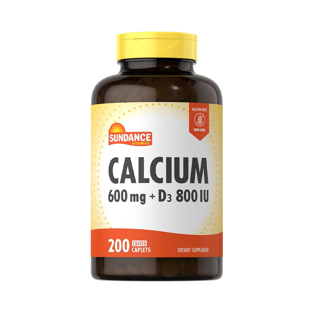 Vitamina Sundance Calcium 600MG + D3 800IU 200 Cápsulas