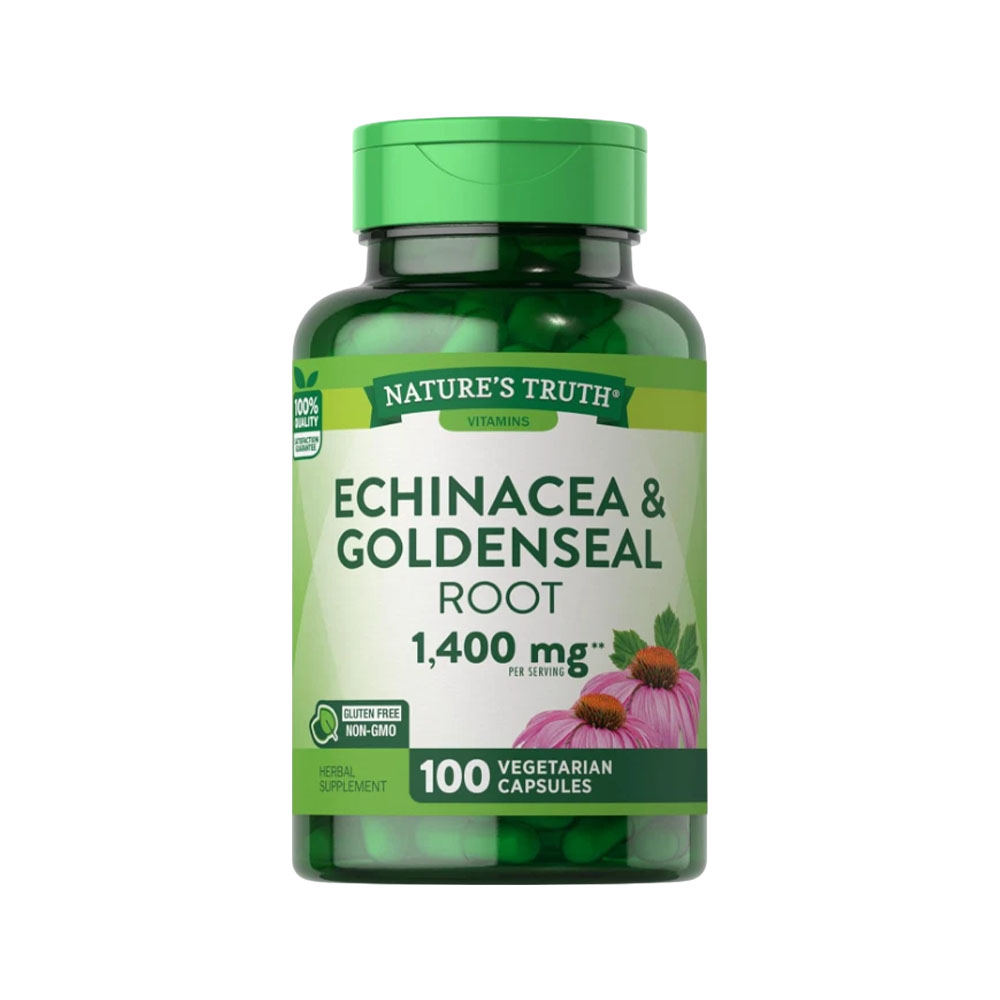 Vitamina Nature's Truth Echinacea &amp; Goldenseal 1400MG 100 Cápsulas
