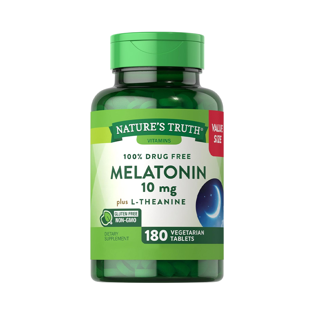 Suplemento Nature's Truth Sleep Melatonina Plus L-theanine 10MG 180 Tabletas