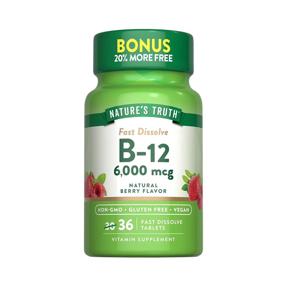 Vitamina Nature's Truth B-12 6000MCG 36 Tabletas