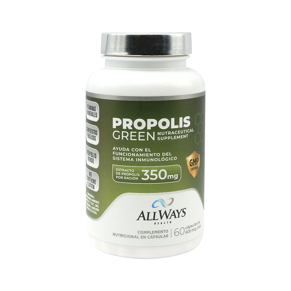 Vitamina Allways Propolis Green 350MG 60 Cápsulas