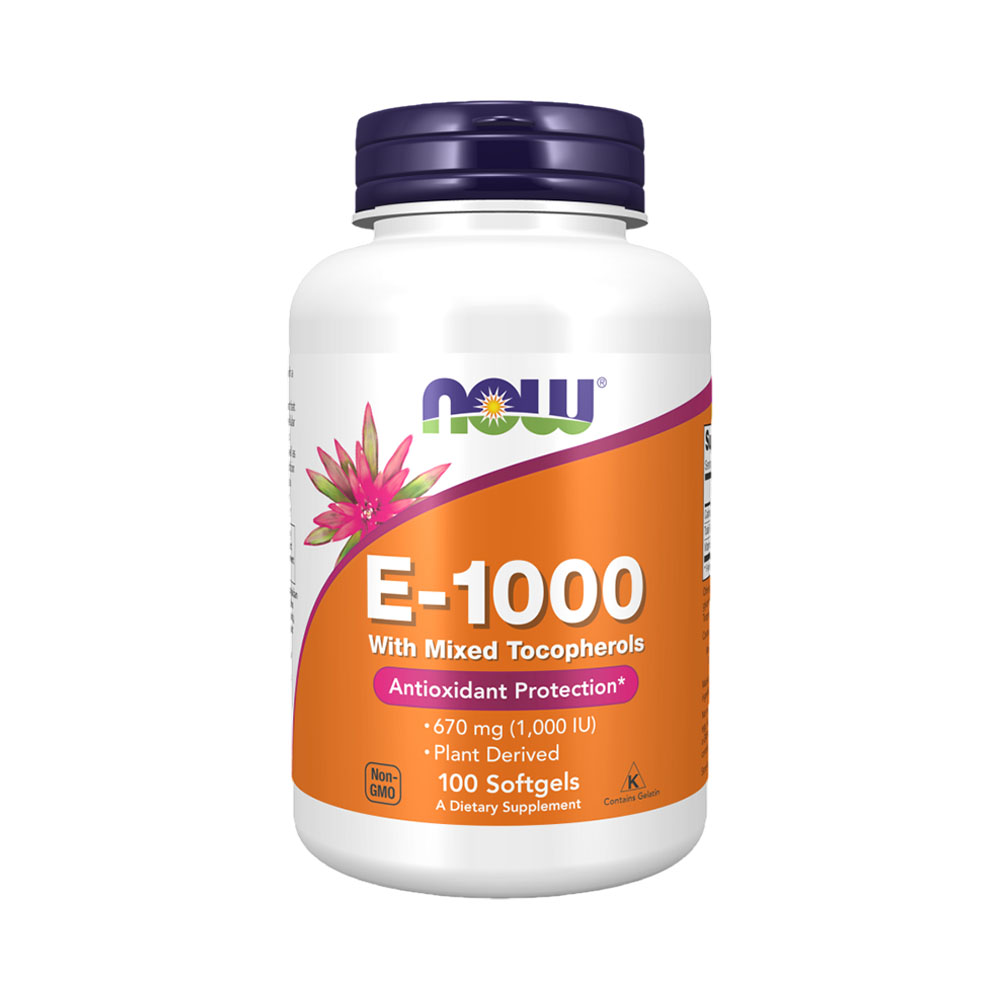 Vitamina Now E-1000 Mixed Tocopherols 670MG 100 Capsulas