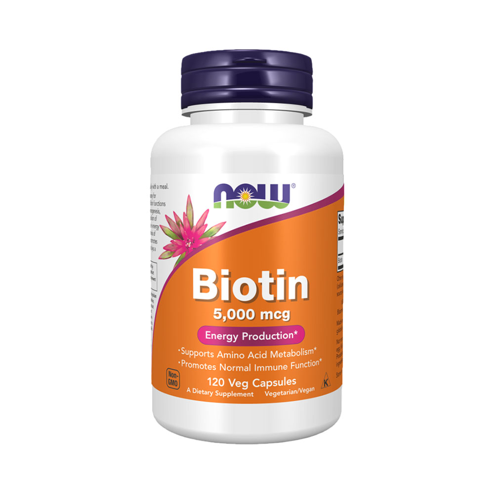 Vitamina Now Biotin 5000MCG 120 Capsulas