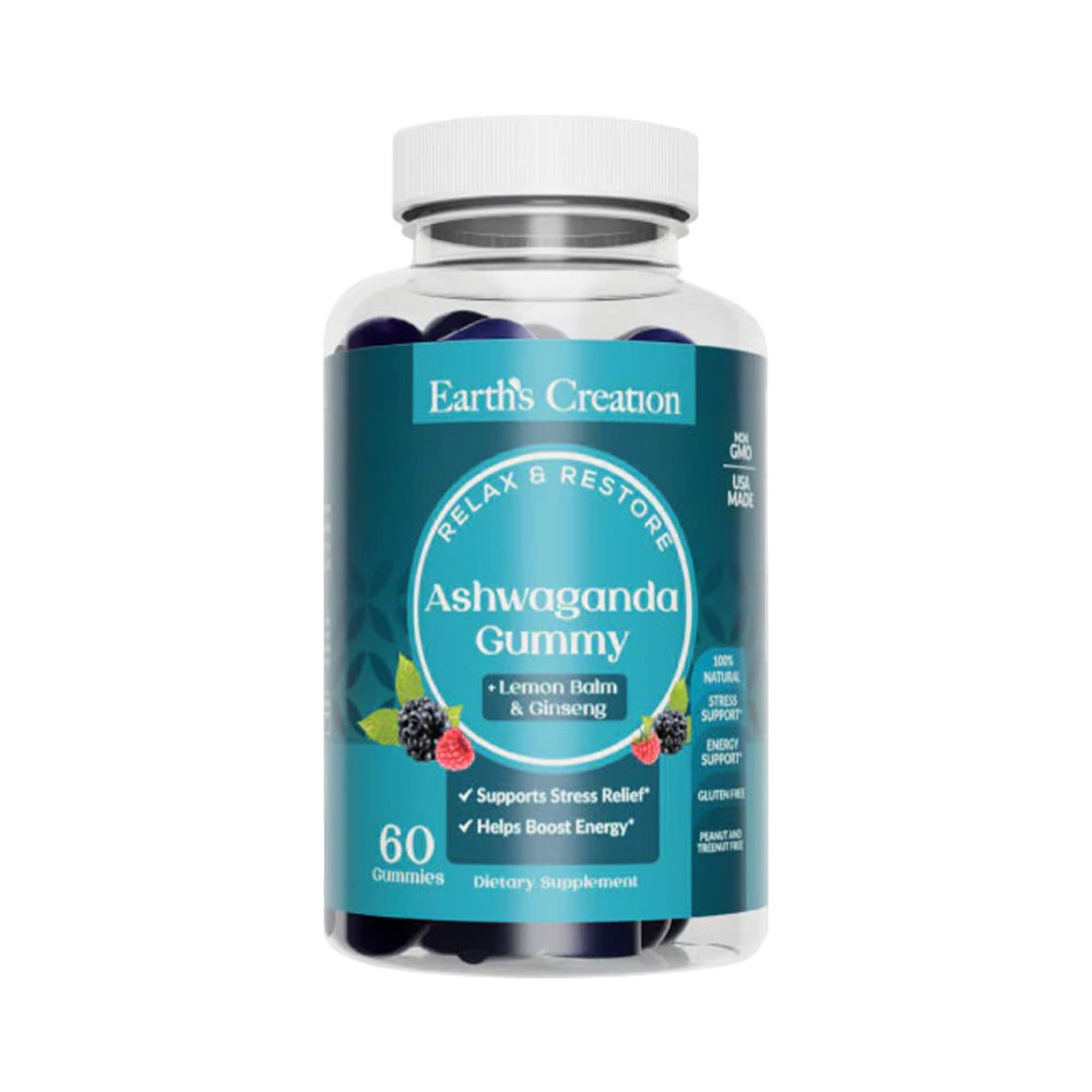 Vitamina Earth's Creations Ashwagandha 60 Gummies